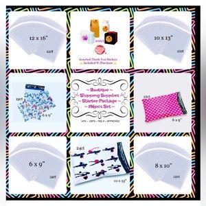 Boutique Shipping Cello~Poly Bag’s Bundle 196pc starter package⭐️100~Stickers 🆕